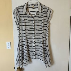 MEADOW RUE sheer top - size M - EUC - Anthropologie